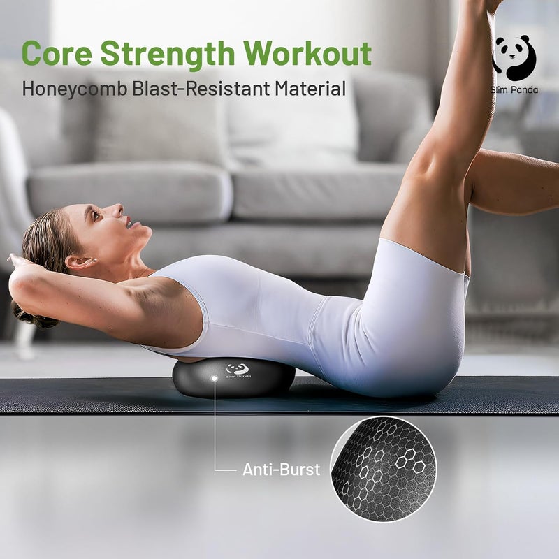 Slim Panda Pilates Ball, 9 Inch Small Exercise Ball, Anti Burst Mini Yoga Ball for Stability, Workout, Barre, Core Strength, Physical Therapy, Balance, Stretching - Image 3